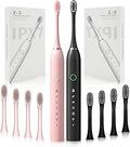SENWEN 2 Pack Rechargeable Sonic Toothbrushes for Adults and Kids