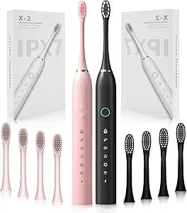 SENWEN Rechargeable Electric Toothbrushes with 8 Brush Heads