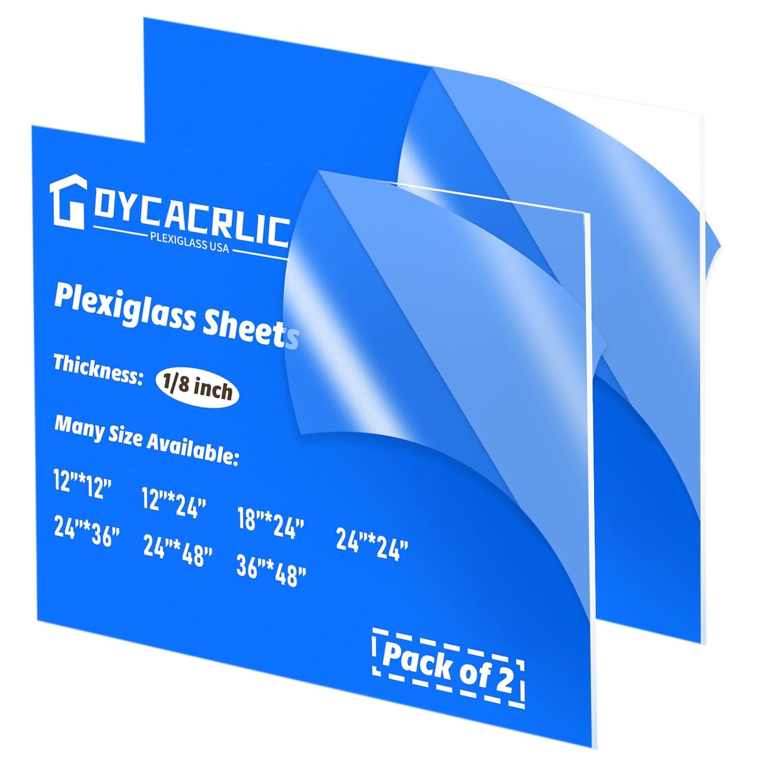 Plexiglass Sheets 24x24 Inches for DIY Craft Signage Displays