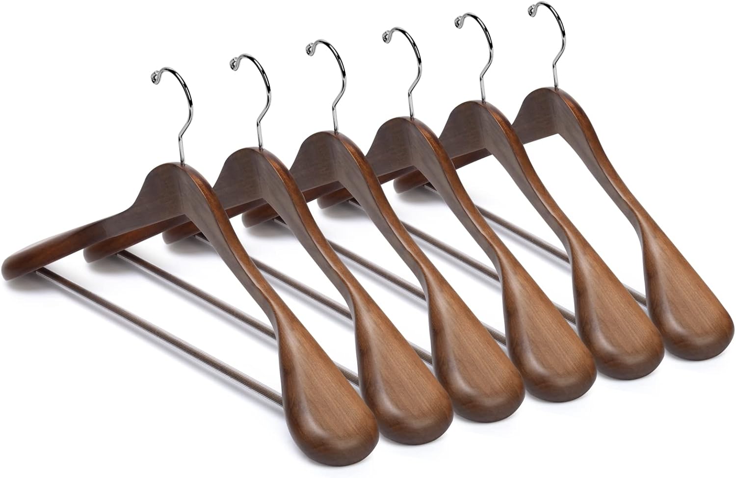 Nature Smile Luxury Wooden Suit Hangers for Coats and Shirts