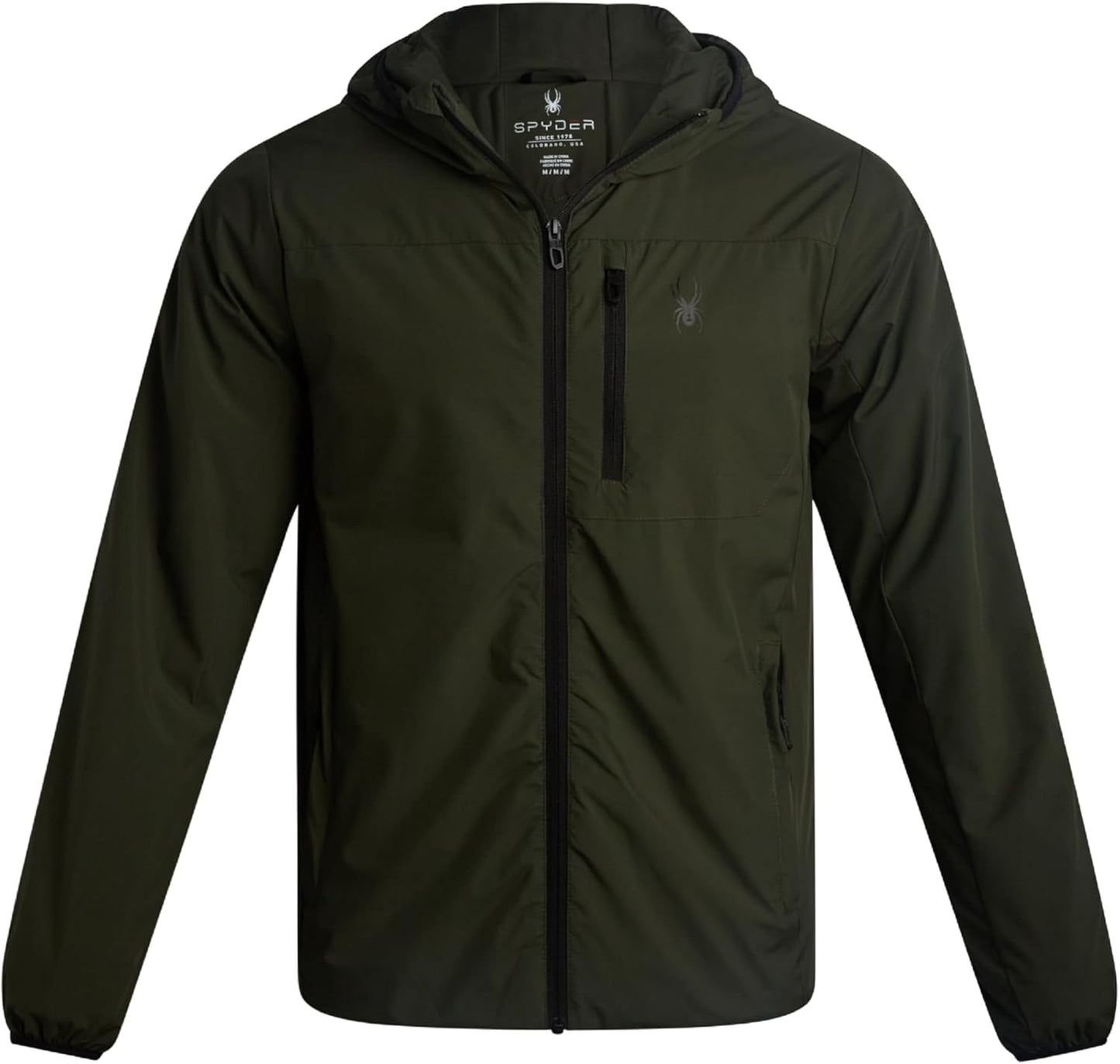 Spyder Mens Windbreaker Jacket - Lightweight & Water-Resistant