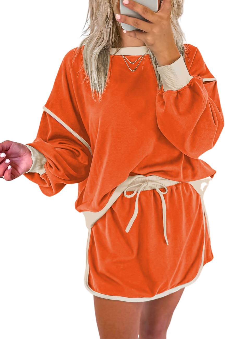 Ecosunny 2 Piece Sets for Women Casual Tracksuit Sweatshirt