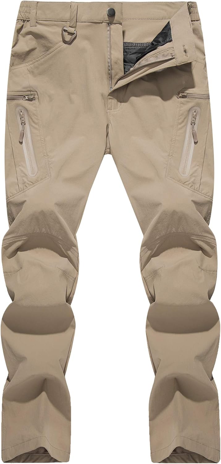 TACVASEN Men's Lightweight Hiking Tactical Pants for Outdoor Use