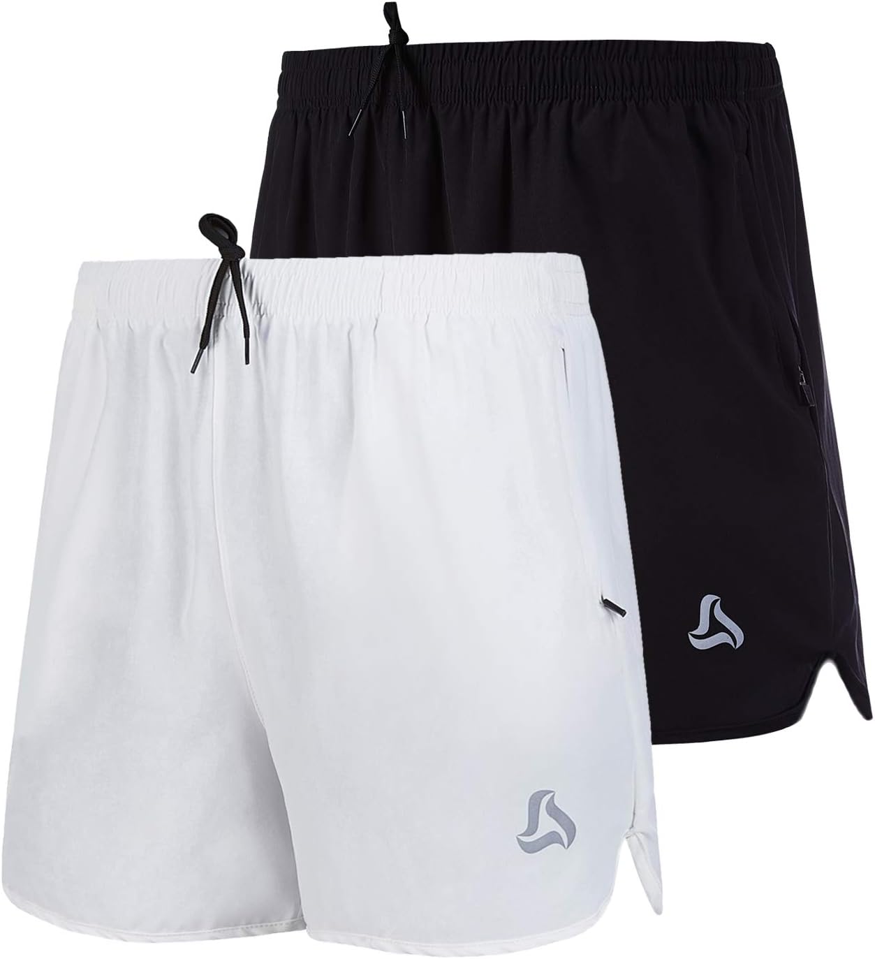 SILKWORLD Men's Running Stretch Quick Dry Shorts for Comfort