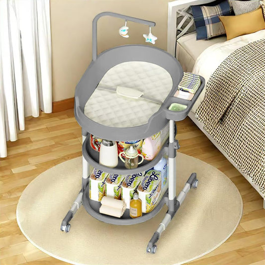 Portable Diaper Changing Station with Storage and Adjustable Height