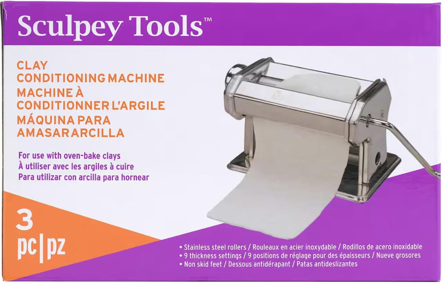 Sculpey Clay Conditioning Pasta Machine - 9 Thickness Settings