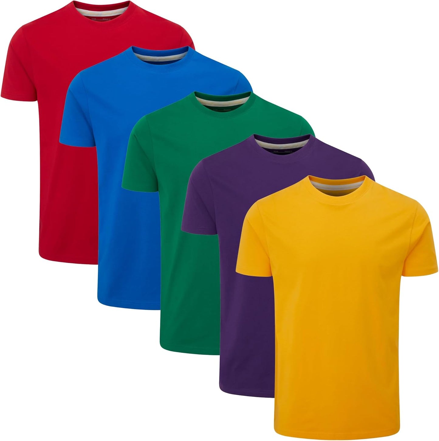 Charles Wilson Men's 5 Pack Crew Neck T-Shirt for Comfort