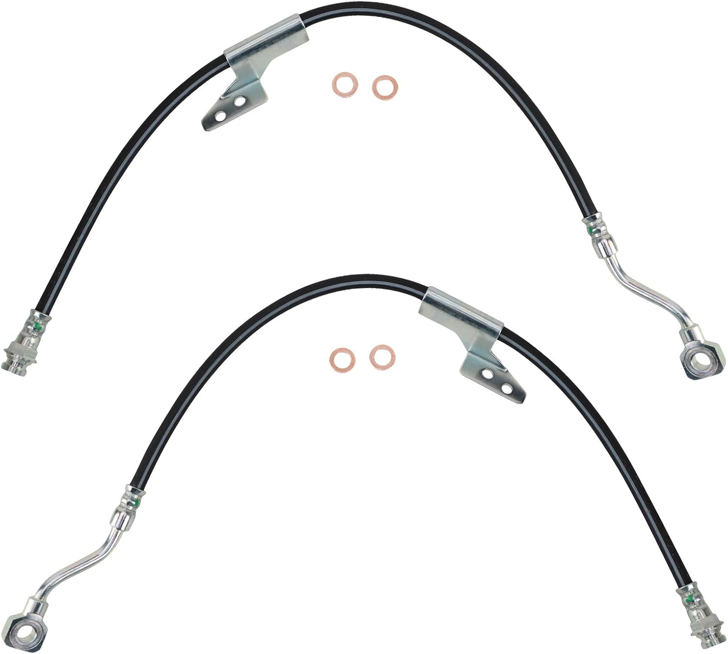 TRQ Front Brake Hose Set for Chevrolet and GMC Vehicles