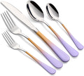 Colorful Silverware Set 20 Piece 18/0 Stainless Steel Flatware