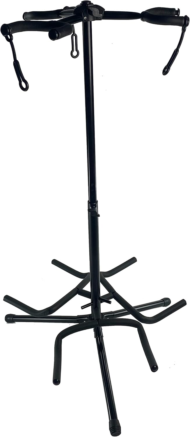 Zenison Triple Guitar Stand - Securely Displays 3 Guitars