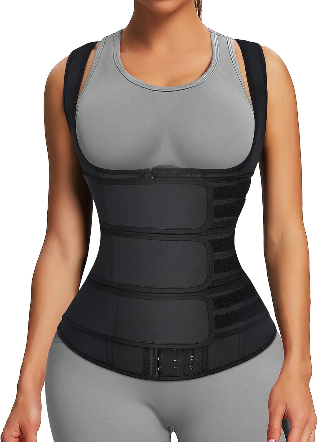 FeelinGirl Waist Trainer for Women with Triple Belts Design