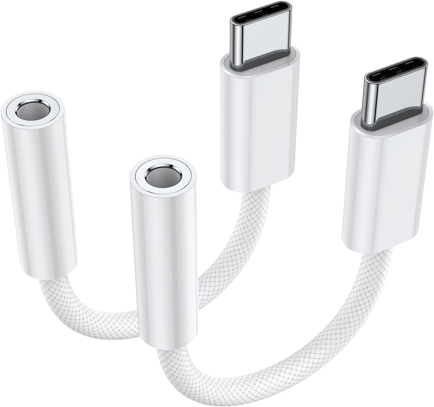 2-Pack USB C to 3.5mm Headphone Jack Adapter by JXMOX
