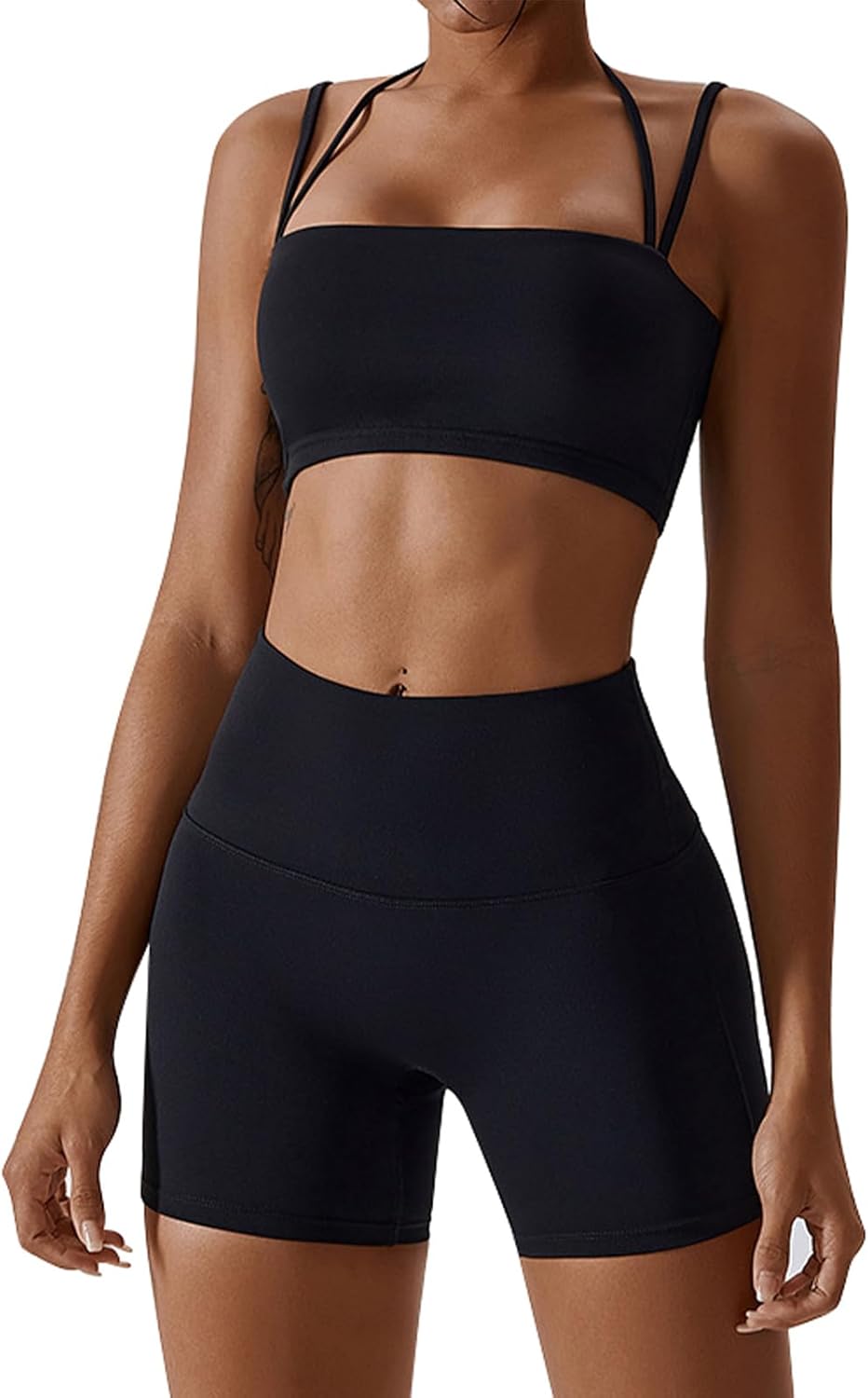 IMEKIS Women's Workout Sets: Stylish High Waisted Biker Shorts