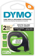 Dymo 10697 Self-Adhesive White Paper Labeling Tape - Economical 6