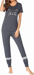 Ekouaer Womens Pajamas Set Short Sleeve Sleepwear for Comfort