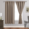 Blackout Curtains Camel Set of 2 Panels 52 x 72 in - Thermal Privacy
