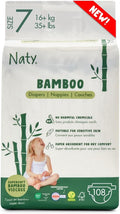 Naty Bamboo Viscose Baby Diapers Size 7 - Silky Soft, Plant Based