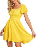 Women's Sweetheart Neckline Smocked Sundress - Flowy Babydoll Fit