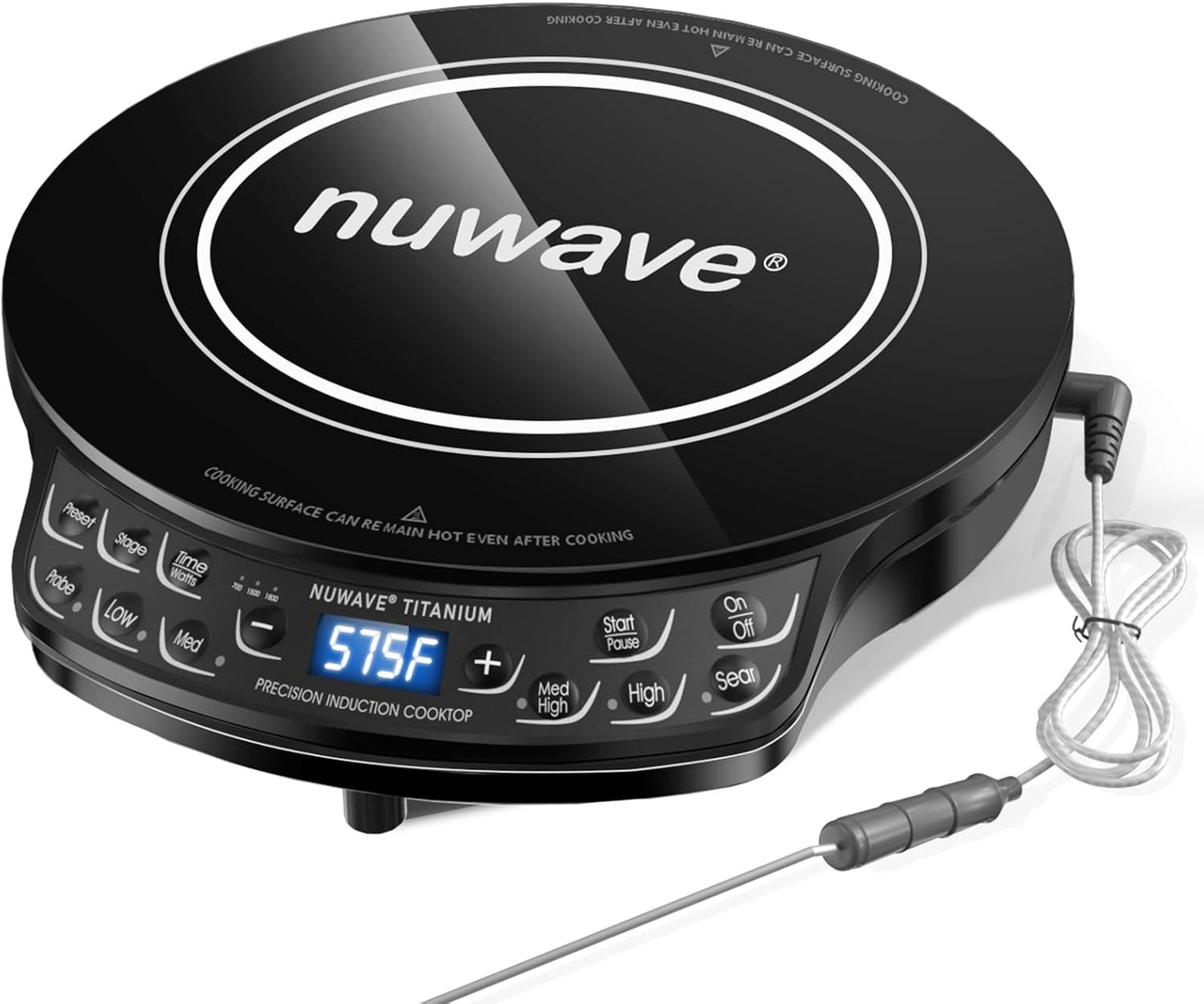 Nuwave Induction Cooktop with Digital Probe for Precise Cooking