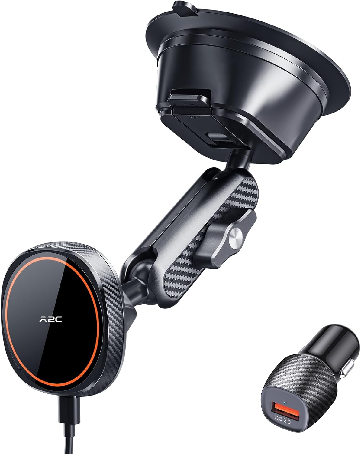 Secure MagSafe Car Charger Mount for iPhone Series