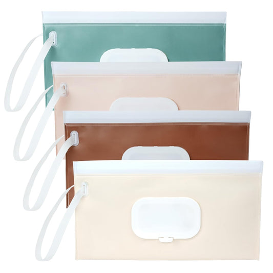 Keeps Wipes Fresh On-The-Go! 4 Pack Seposeve Wet Wipe Pouch
