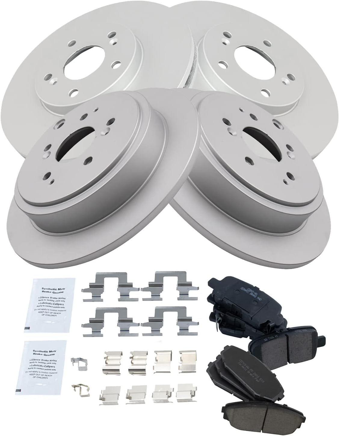 TRQ Brake Pad & Rotor Kit for 2001-2002 Acura MDX - Premium Quality