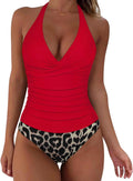 Women Sexy Halter Tankini Bathing Suit - Slimming Tummy Control Push