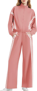 Casly Lamiit Women's 2 Piece Lounge Zip Up Sweat Set (Style MXJ3)