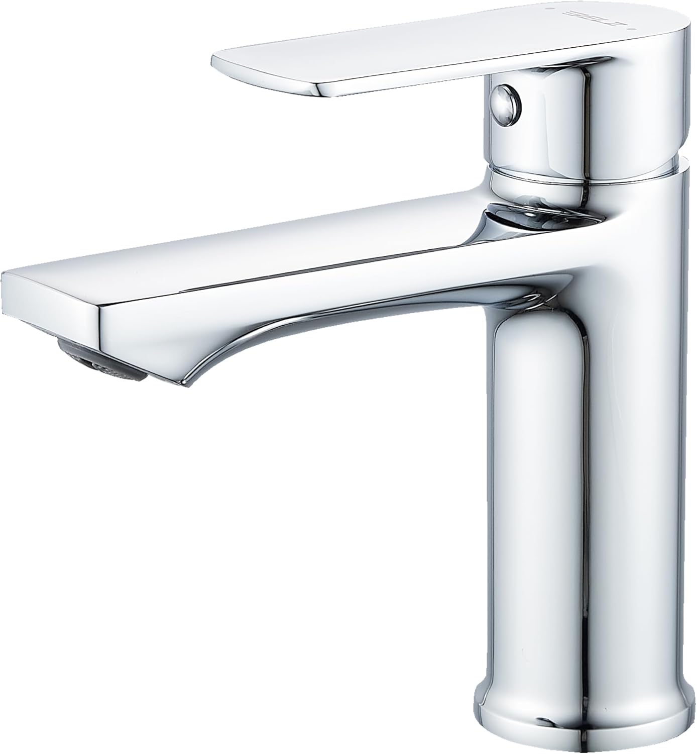 Modern Chrome Bathroom Faucet with Pop Up Drain and Deck Plate