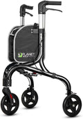 Planetwalk Premium 3 Wheel Rollator Walker for Seniors - Ultra
