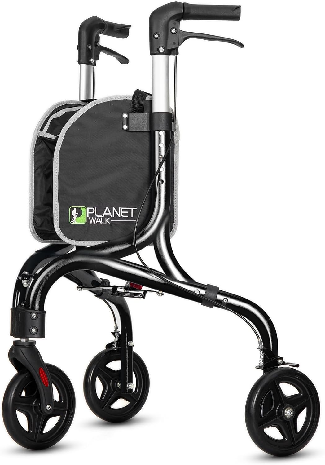 Planetwalk Premium 3 Wheel Rollator Walker for Seniors - Lightweight