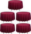 LTC LINENS 5 Pack 90 Inch Round Tablecloth Burgundy Review