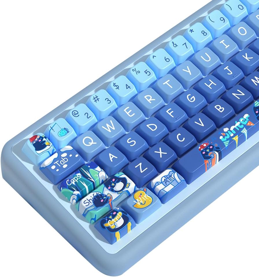 Penguins and Winter Theme Keycaps Set for Mechanical Keyboards