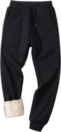 Gihuo Men's Winter Fleece Pants Sherpa Lined Jogger Pants