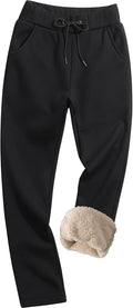GXAMOY Men's Winter Fleece Pants Sherpa Lined Jogger Pants - Warm Fit