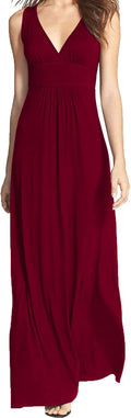 WOOSEA Women Sleeveless Deep V Neck Maxi Casual Dress Review