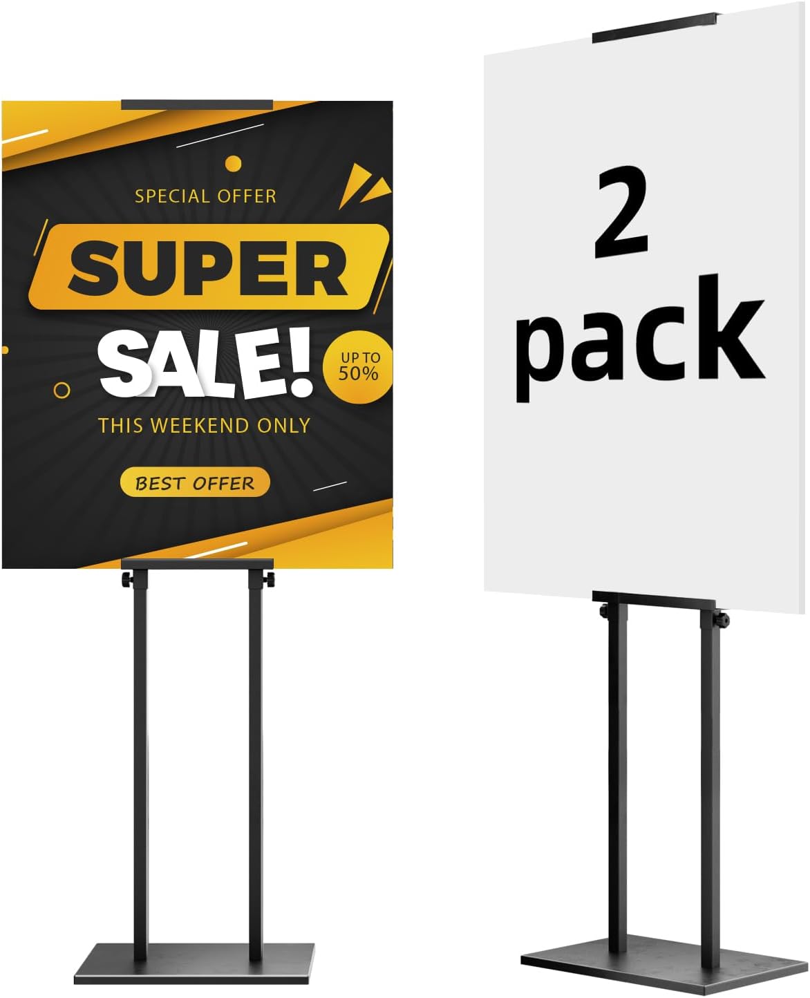 Heavy Duty Adjustable Pedestal Sign Stand for Display Needs
