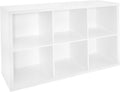 ClosetMaid 6 Cube Storage Shelf Organizer Bookshelf - Clean Cube