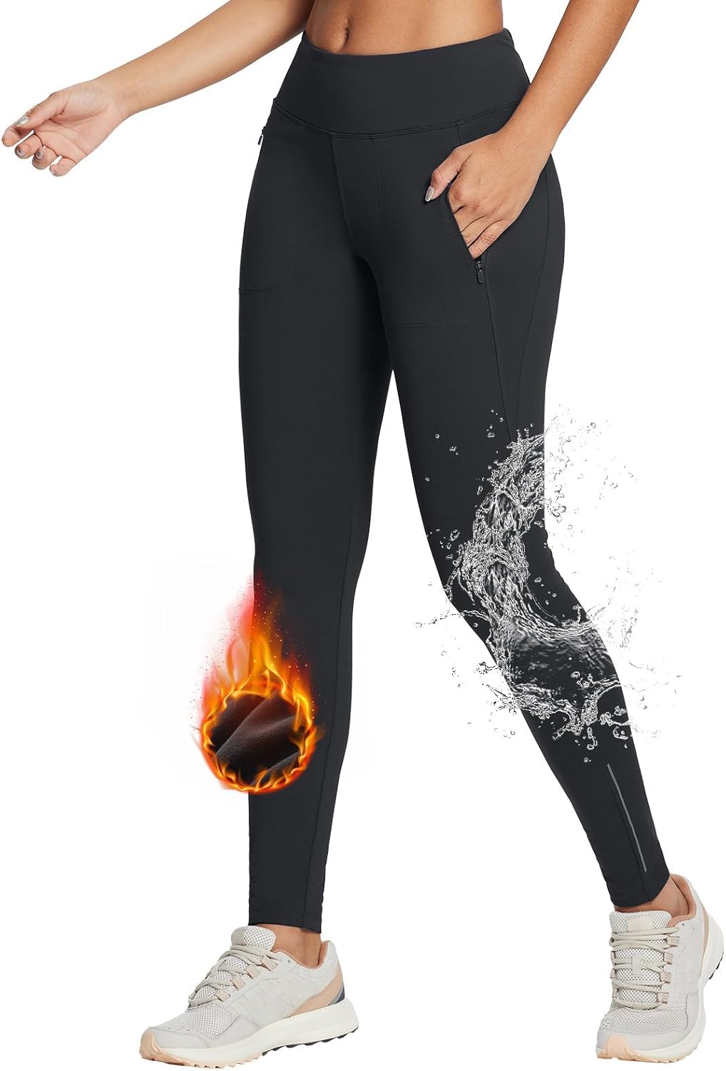 BALEAF Women's Water Resistant Fleece Leggings