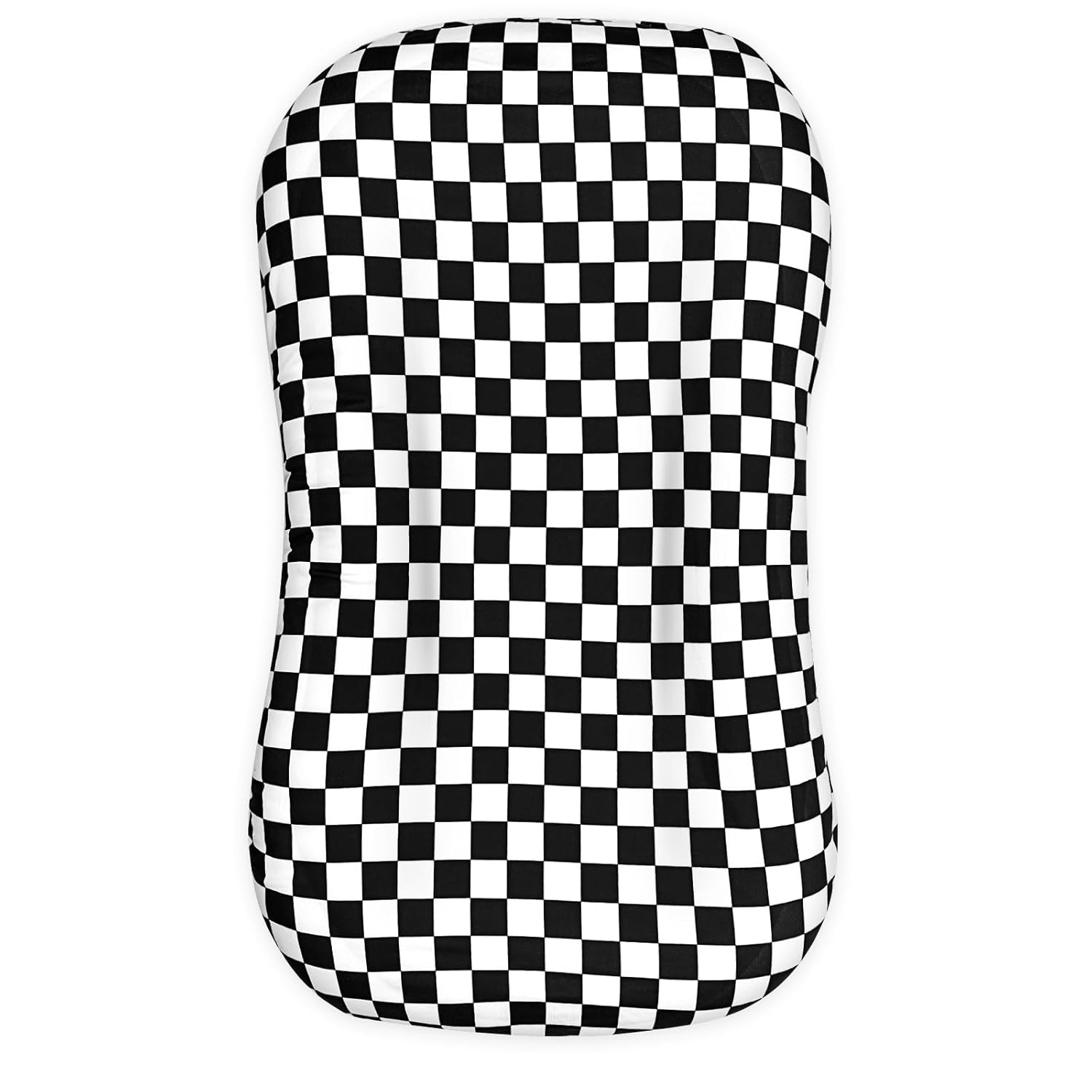 DILIMI Ultra Soft Baby Lounger Cover, Black Checkerboard Design