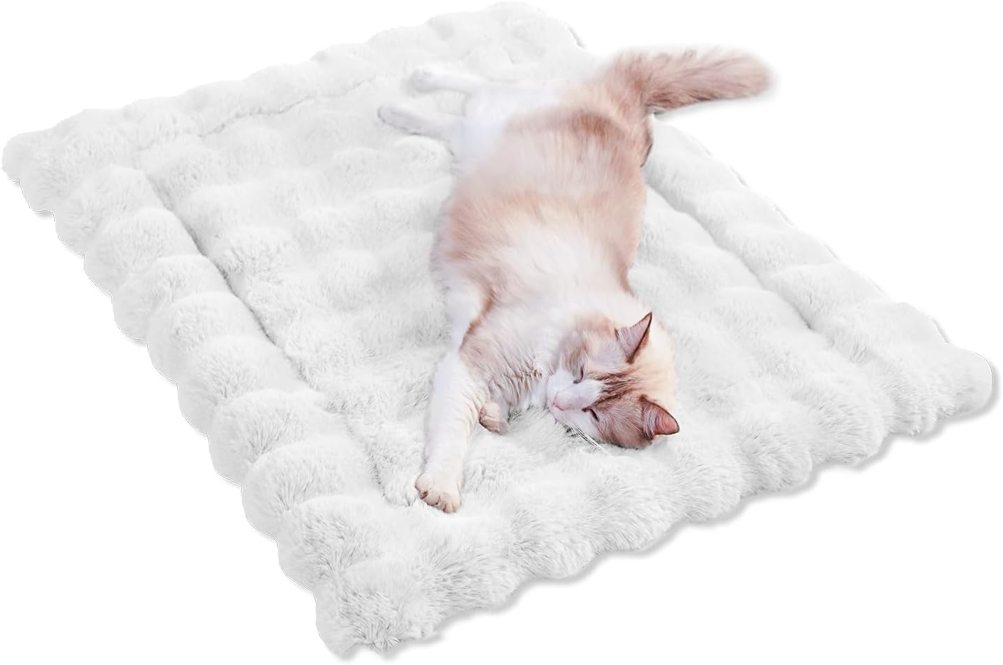 Plush Dog Bed Mat for Cats & Dogs - Cozy Faux Fur Design