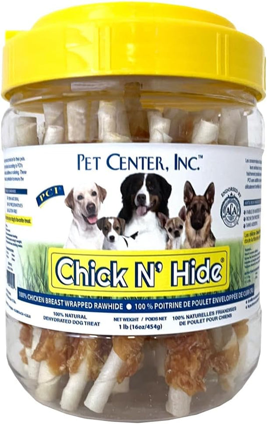Chick N Hide 1 lb - Chicken Wrapped Rawhide Sticks