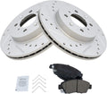 Front Ceramic Brake Pad & Rotor Kit for 2003-2013 Honda Civic Fit