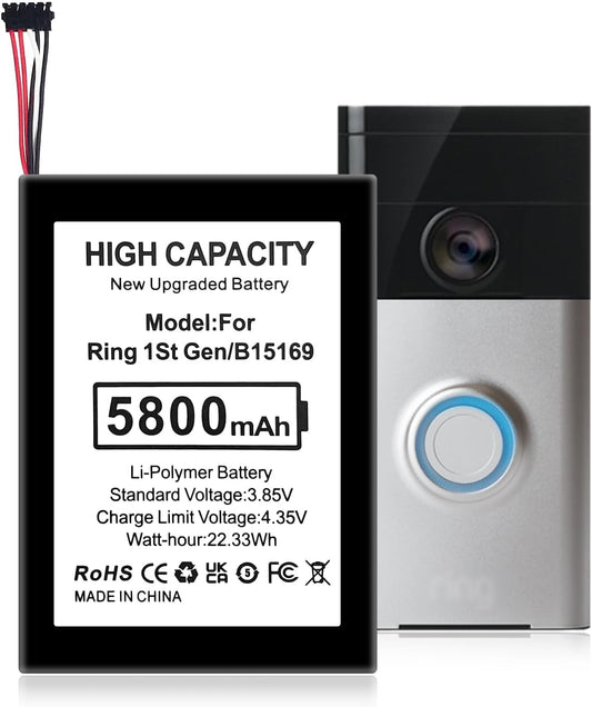 Long-lasting TQTHL Battery for Ring Doorbell 1