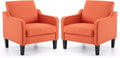 VINGLI Accent Chairs Set of 2 Burnt Orange - Compact Comfortable