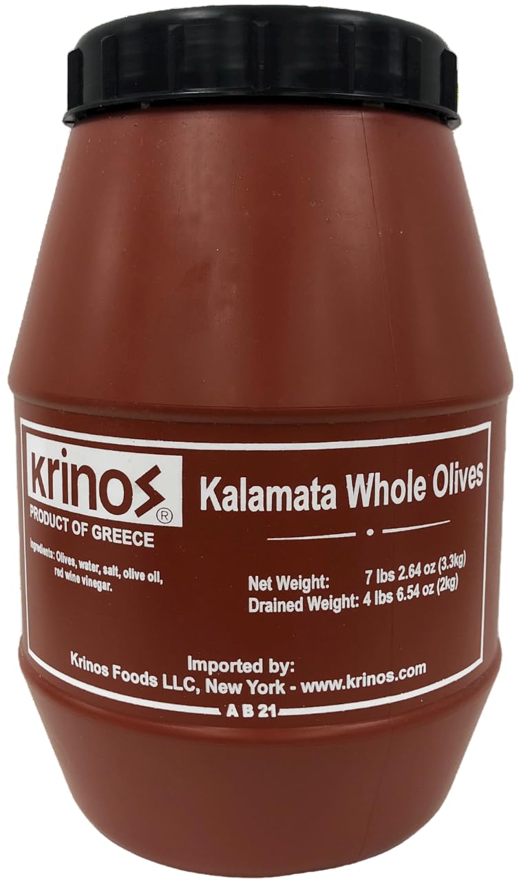 Krinos Whole Kalamata Jumbo Olives - Authentic Greek Flavor