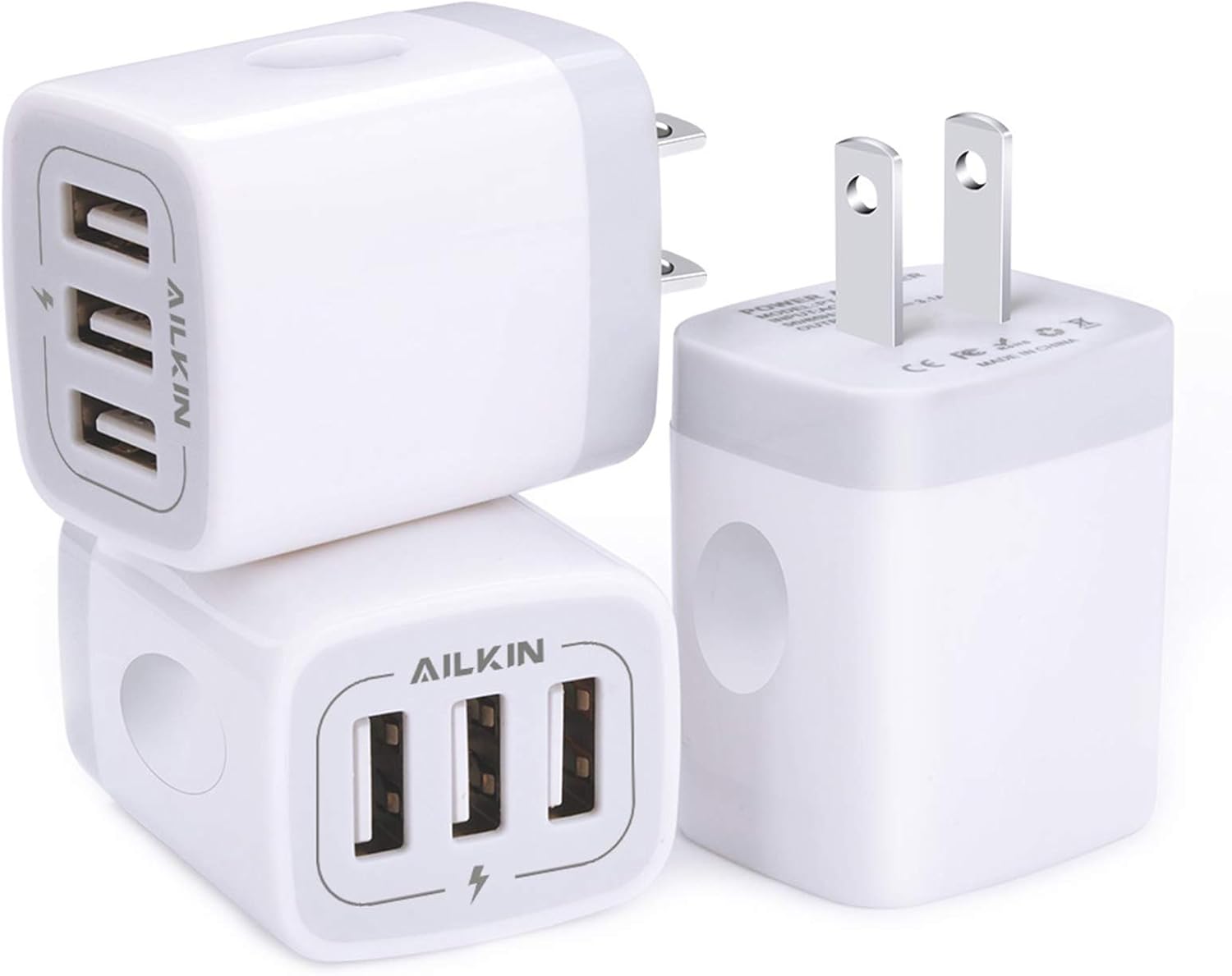 Fast Charge Trio: AILKIN 3.1A Wall Charger Set