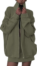 Women 2 Piece Fall Lounge Set Zip Up Sweatshirt and Skort