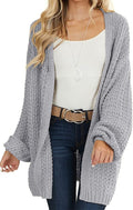 Maroway Womens Cardigan Solid Color Long Sleeve Open (Style 8RKQ)