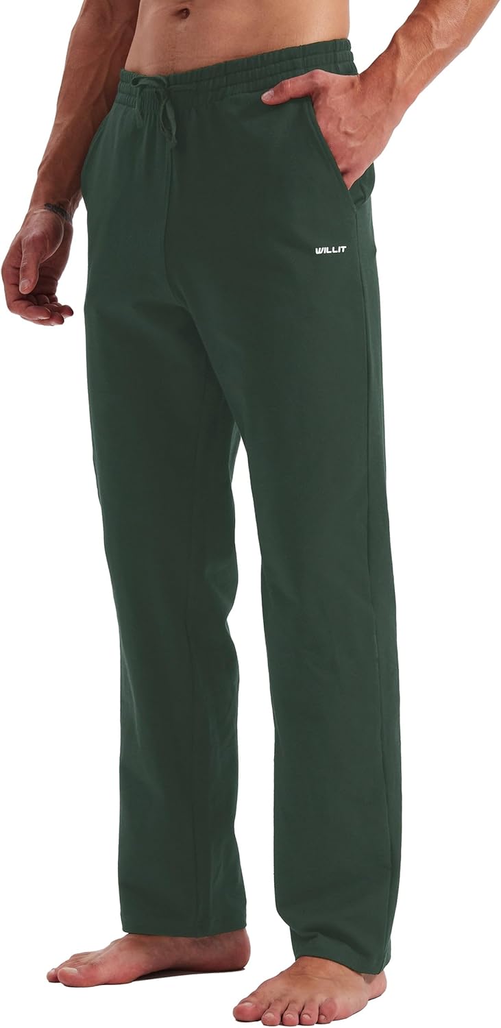 Willit Men's Cotton Yoga Sweatpants for Comfort and Style